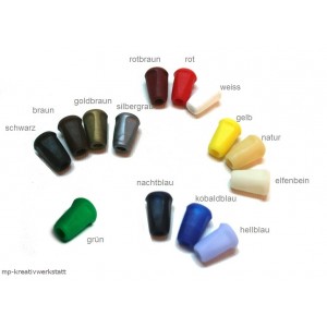 1 Stk Endstück für Kordeln und Schnüre Kunststoff kantig - Farbwahl